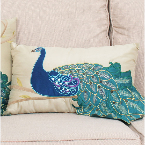 Bungalow Rose Farzaneh Embroidered Silk Throw Pillow & Reviews Wayfair